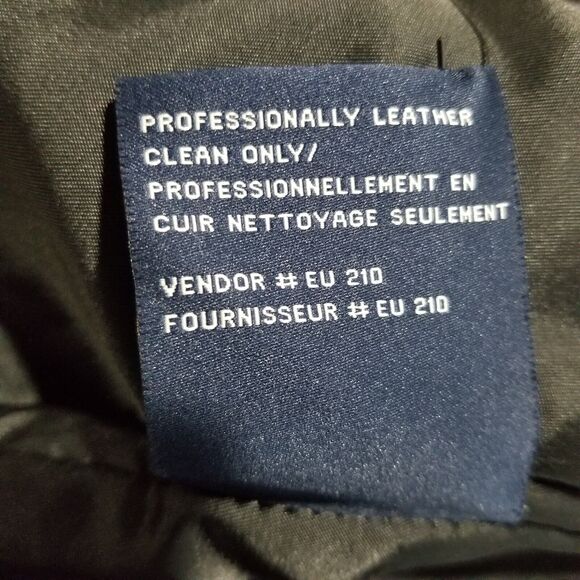 Vintage Tommy Hilfiger Leather Jacket Mens Medium Black Mid Pea Coat Dress - Picture 9 of 12